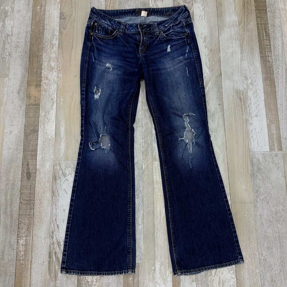 Woman’s Silver Distressed Jeans Lola - Size 29